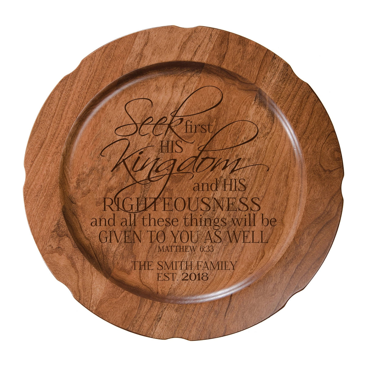 Personalized Inspirational Plates With Quotes - His Kingdom - LifeSong Milestones
