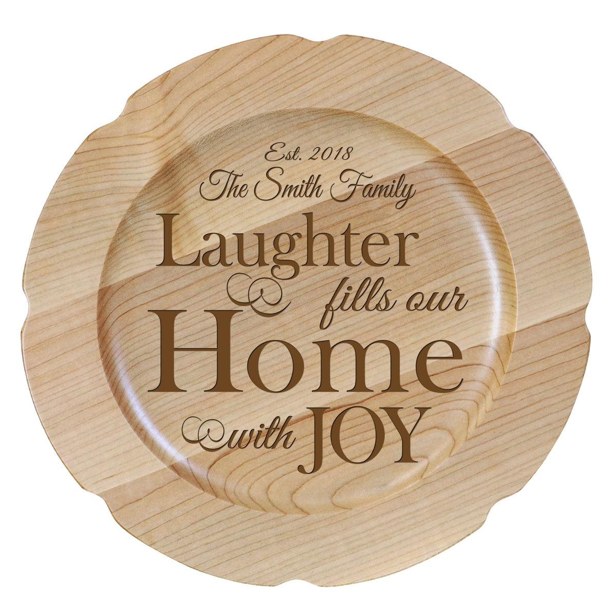 Personalized Inspirational Plates With Quotes -Laughter Fills Our Home - LifeSong Milestones