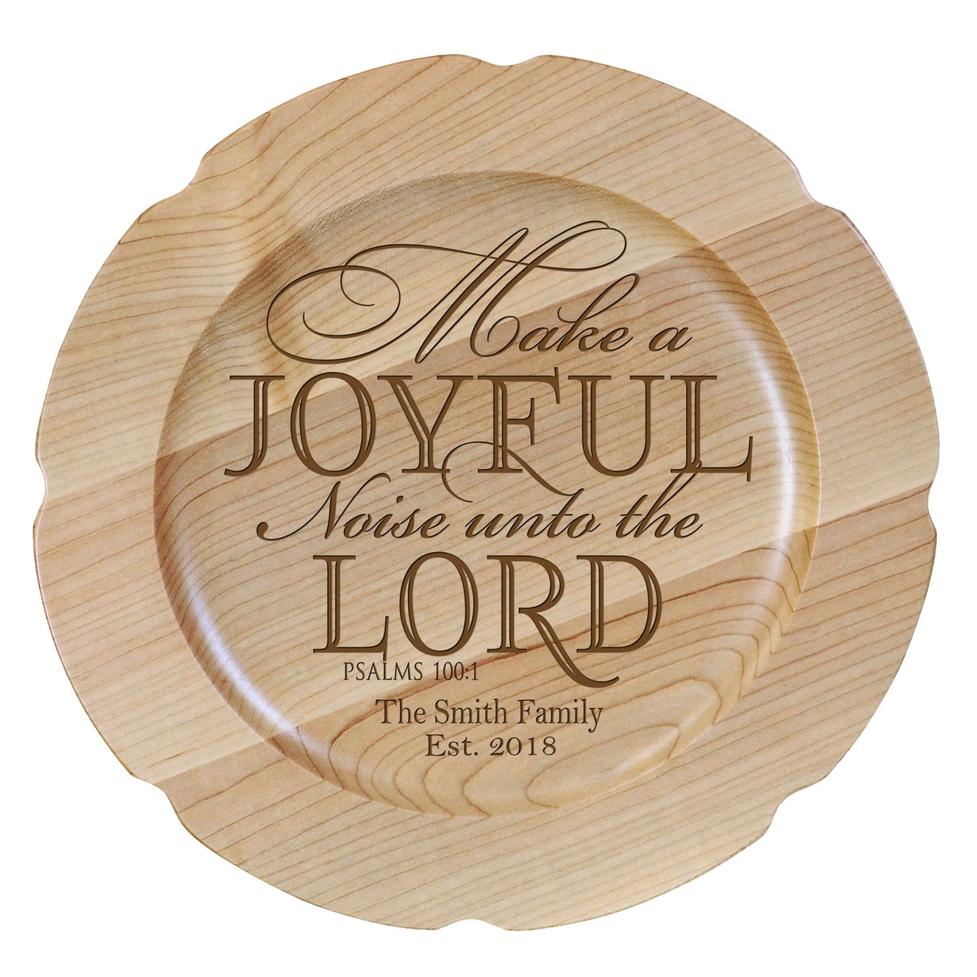 Personalized Inspirational Plates With Quotes - Make A Joyful Noise - LifeSong Milestones