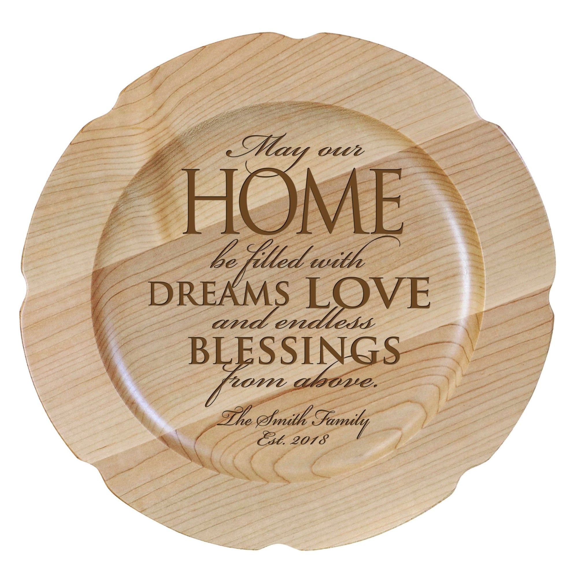 Personalized Inspirational Plates With Quotes - May Our Home - LifeSong Milestones
