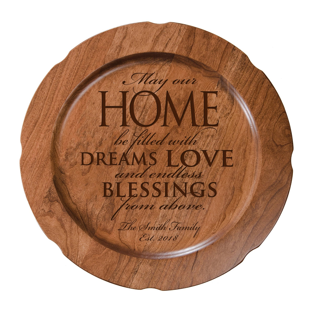 Personalized Inspirational Plates With Quotes - May Our Home - LifeSong Milestones