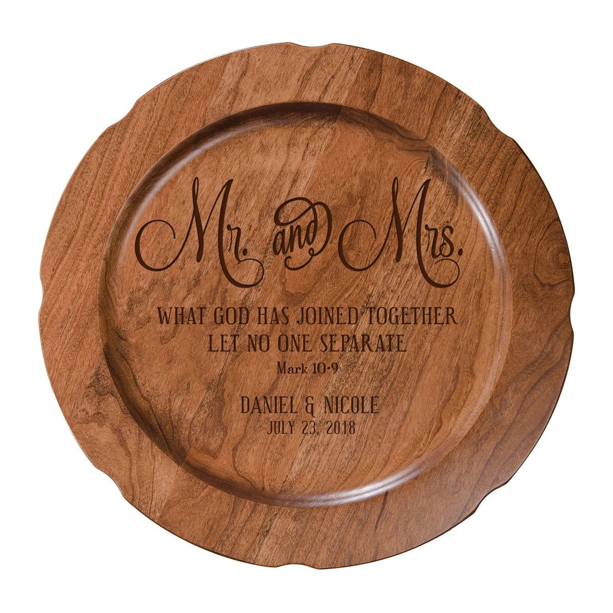 Personalized Inspirational Plates With Quotes - Mr. and Mrs. - LifeSong Milestones