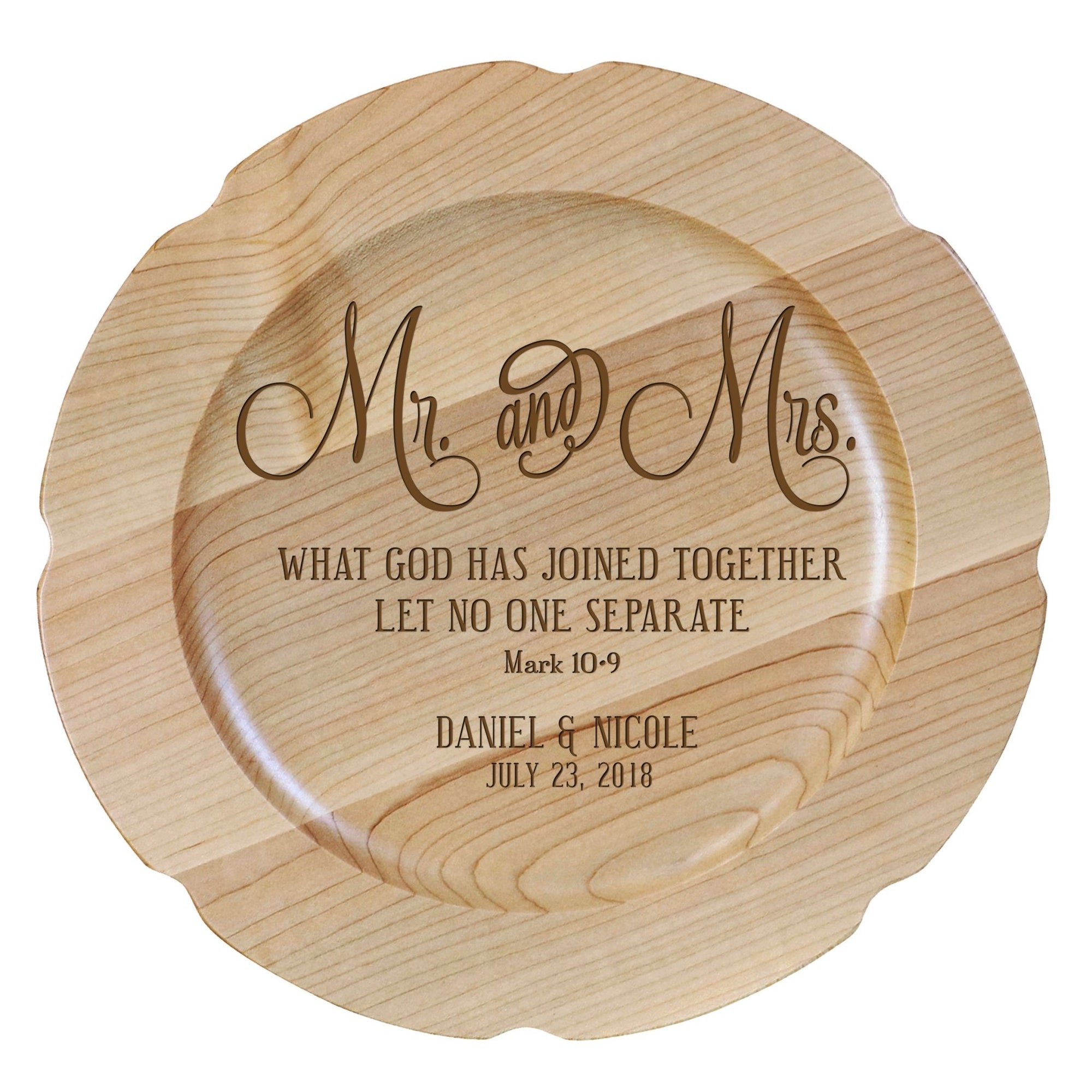 Personalized Inspirational Plates With Quotes - Mr. and Mrs. - LifeSong Milestones