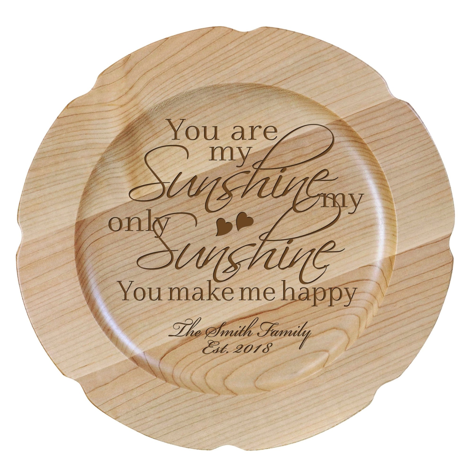 Personalized Inspirational Plates With Quotes - My Sunshine - LifeSong Milestones