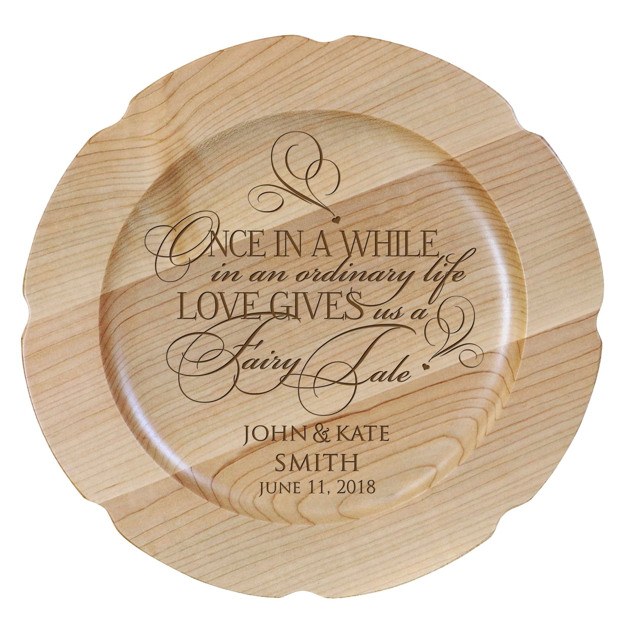 Personalized Inspirational Plates With Quotes - Once In A While - LifeSong Milestones