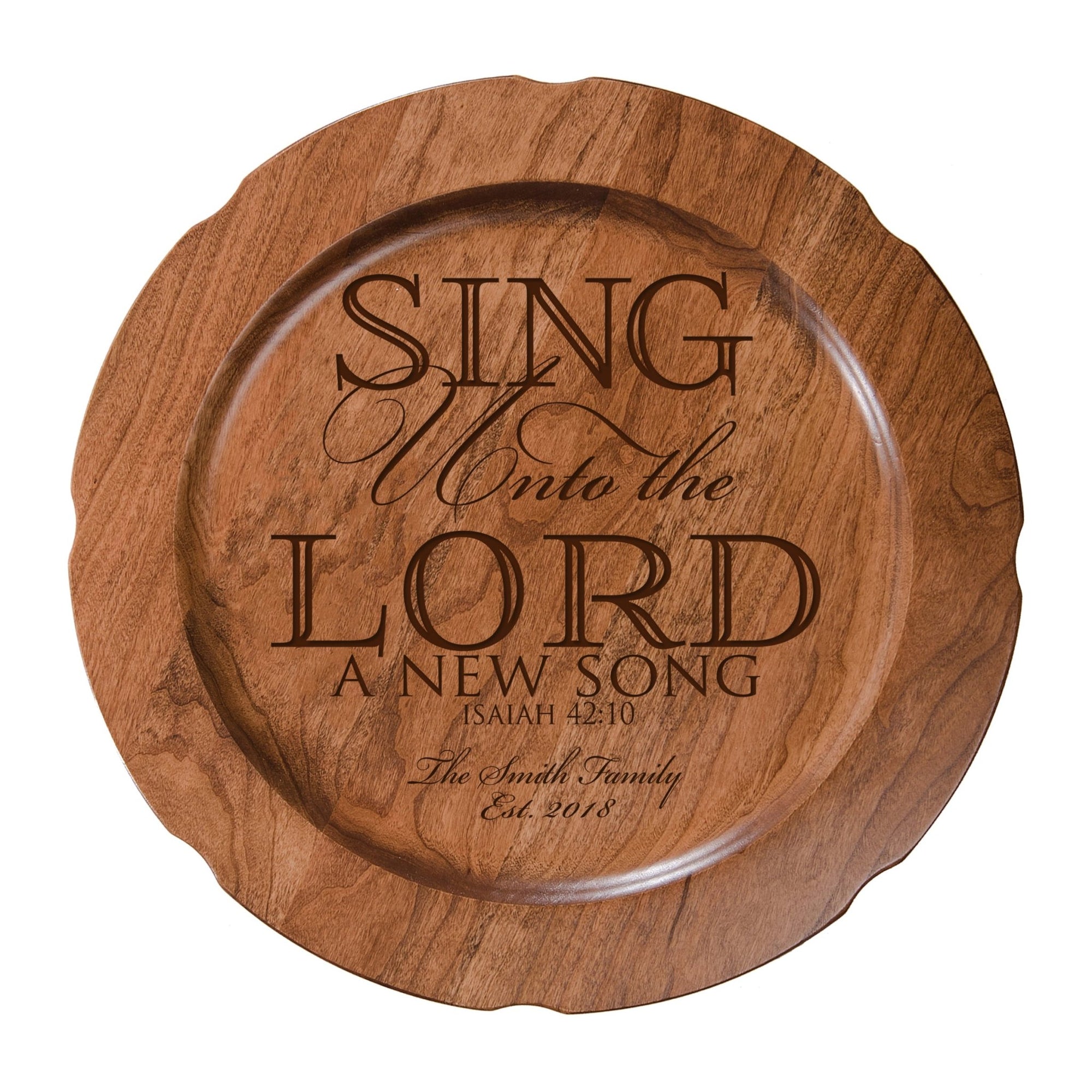 Personalized Inspirational Plates With Quotes - Sing To The Lord - LifeSong Milestones