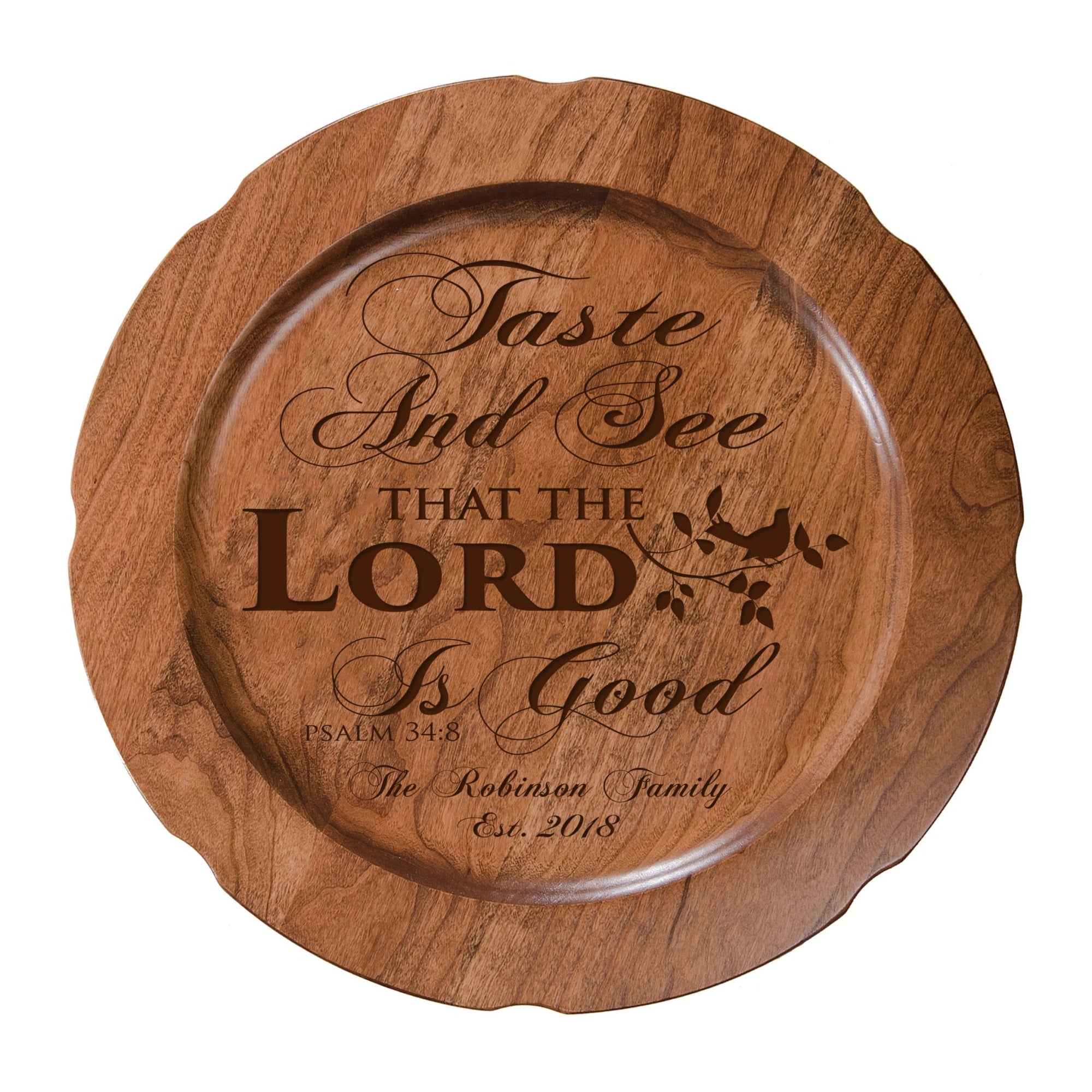Personalized Inspirational Plates With Quotes - Taste And See - LifeSong Milestones