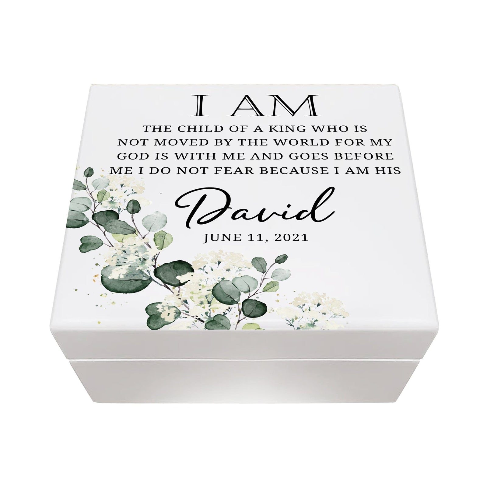 Lifesong Milestones Personalized Baptism Keepsake Jewelry Box Gift for Boys and Girls