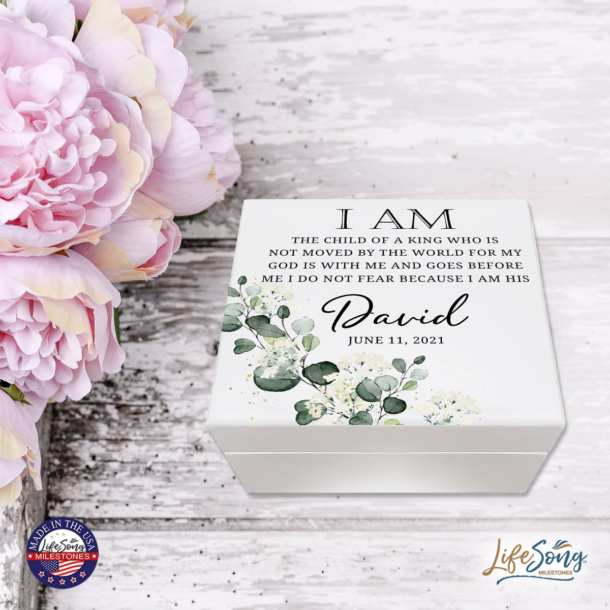 Lifesong Milestones Jewelry Keepsake Box with inset mirror for Gift for Boys and Girls