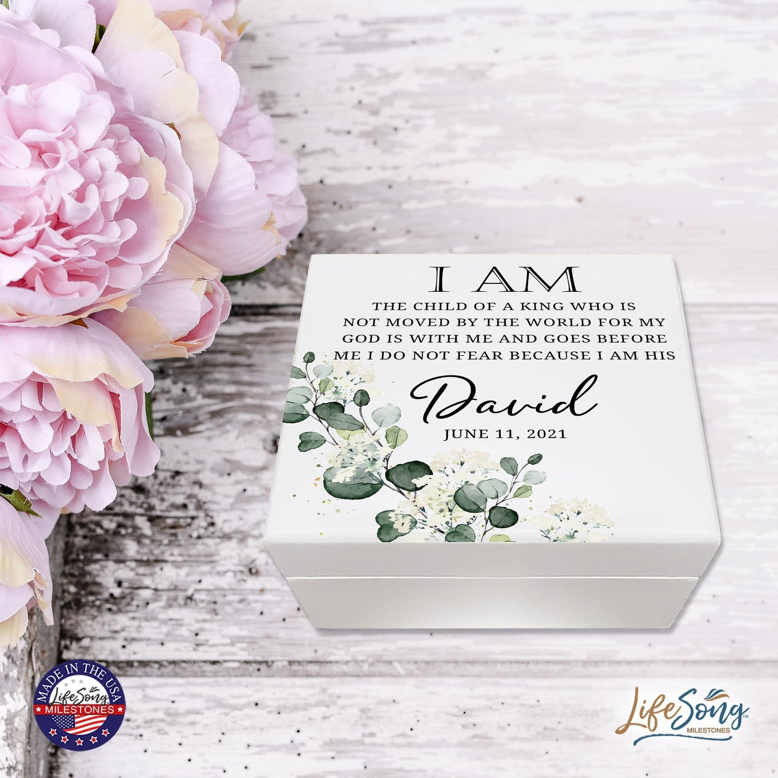 Lifesong Milestones Jewelry Keepsake Box with inset mirror for Gift for Boys and Girls