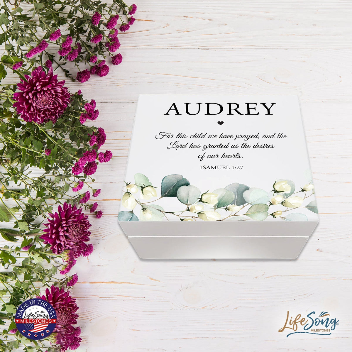 Lifesong Milestones Personalized Baptism Keepsake Jewelry Box Gift for Boys and Girls