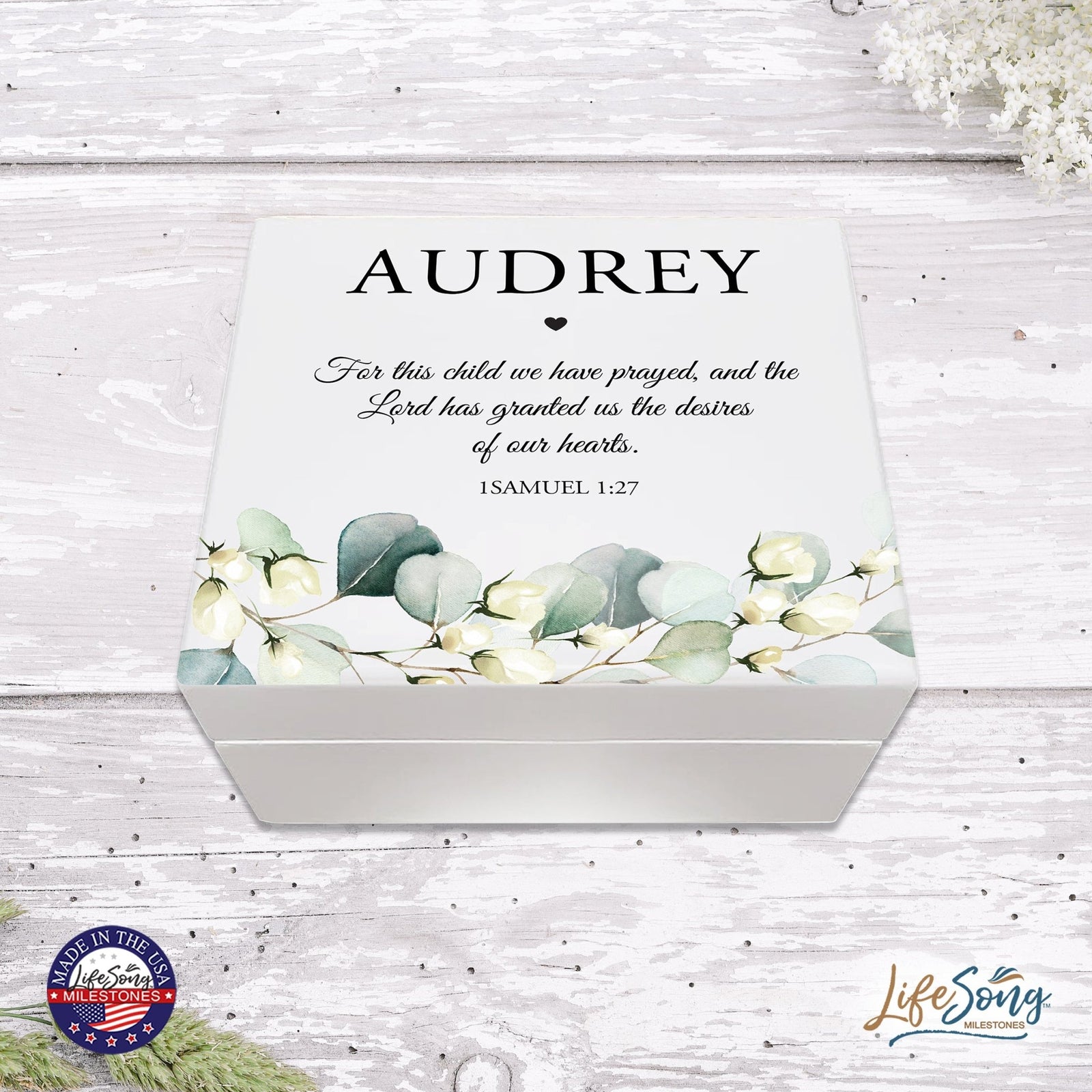 Lifesong Milestones Jewelry Keepsake Box with inset mirror for Girls and Boys