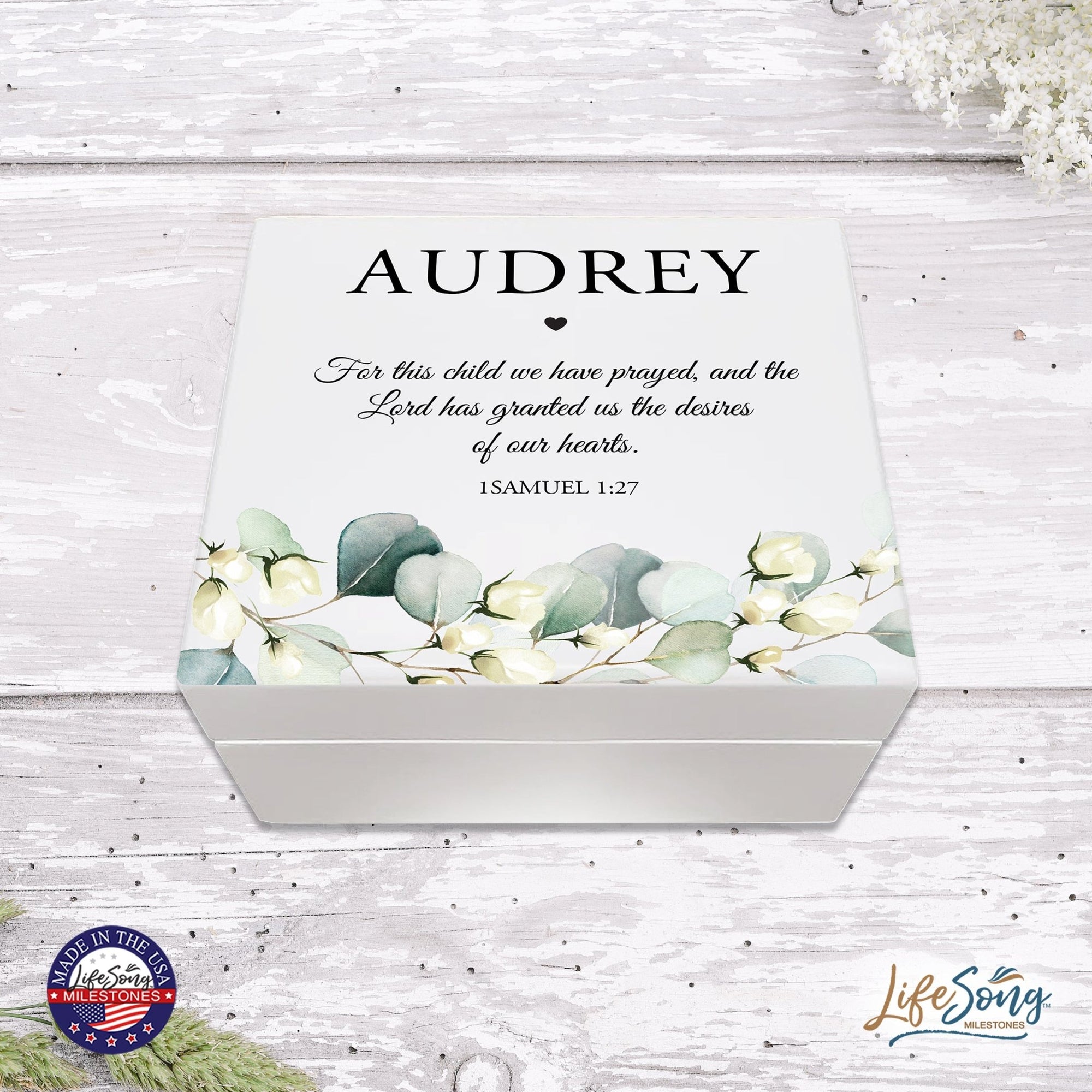 Lifesong Milestones Jewelry Keepsake Box with inset mirror for Girls and Boys