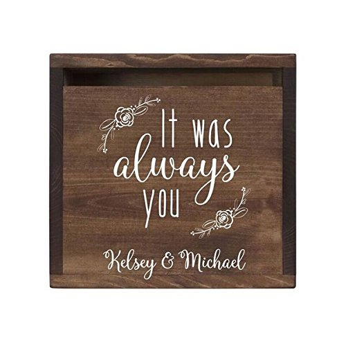 Personalized It Was Always You Wedding Card Box with Front Slot - LifeSong Milestones