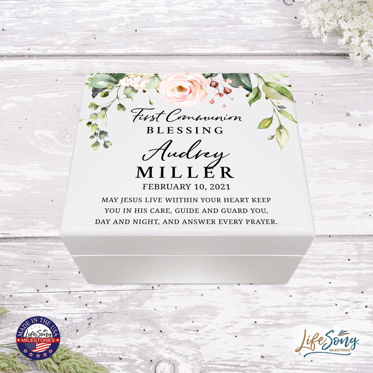 Lifesong Milestones Jewelry Keepsake Box with inset mirror for Girls