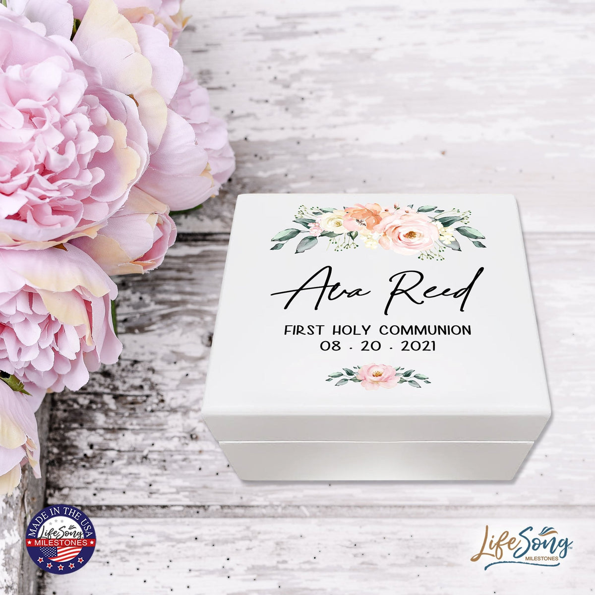 Lifesong Milestones Jewelry Keepsake Box with inset mirror for Girls