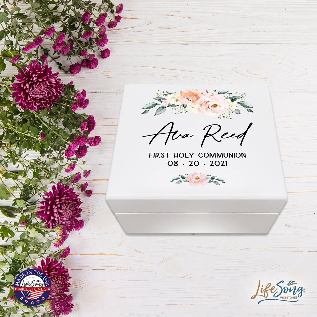 Lifesong Milestones Jewelry Keepsake Box with inset mirror for Girls