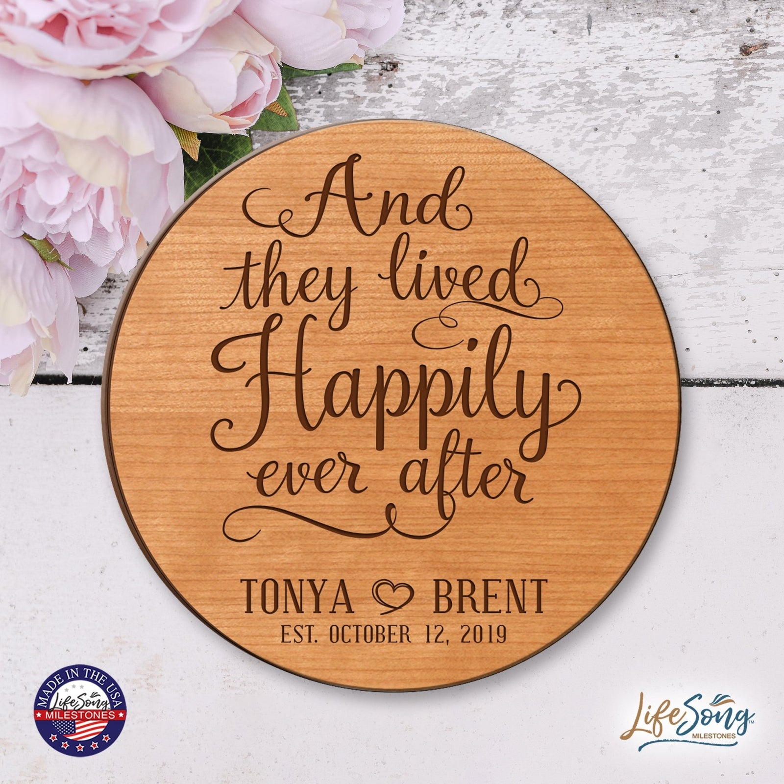 Personalized Lazy Susan - Building A Life Together - LifeSong Milestones