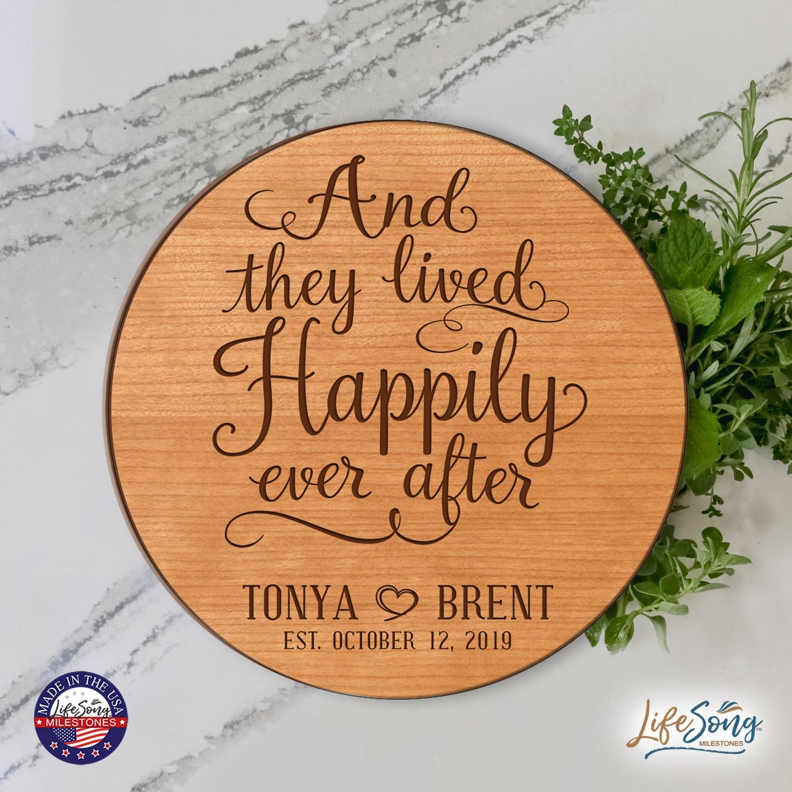 Personalized Lazy Susan - Building A Life Together - LifeSong Milestones