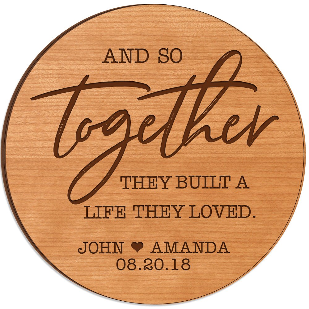 Personalized Lazy Susan - Building A Life Together - LifeSong Milestones