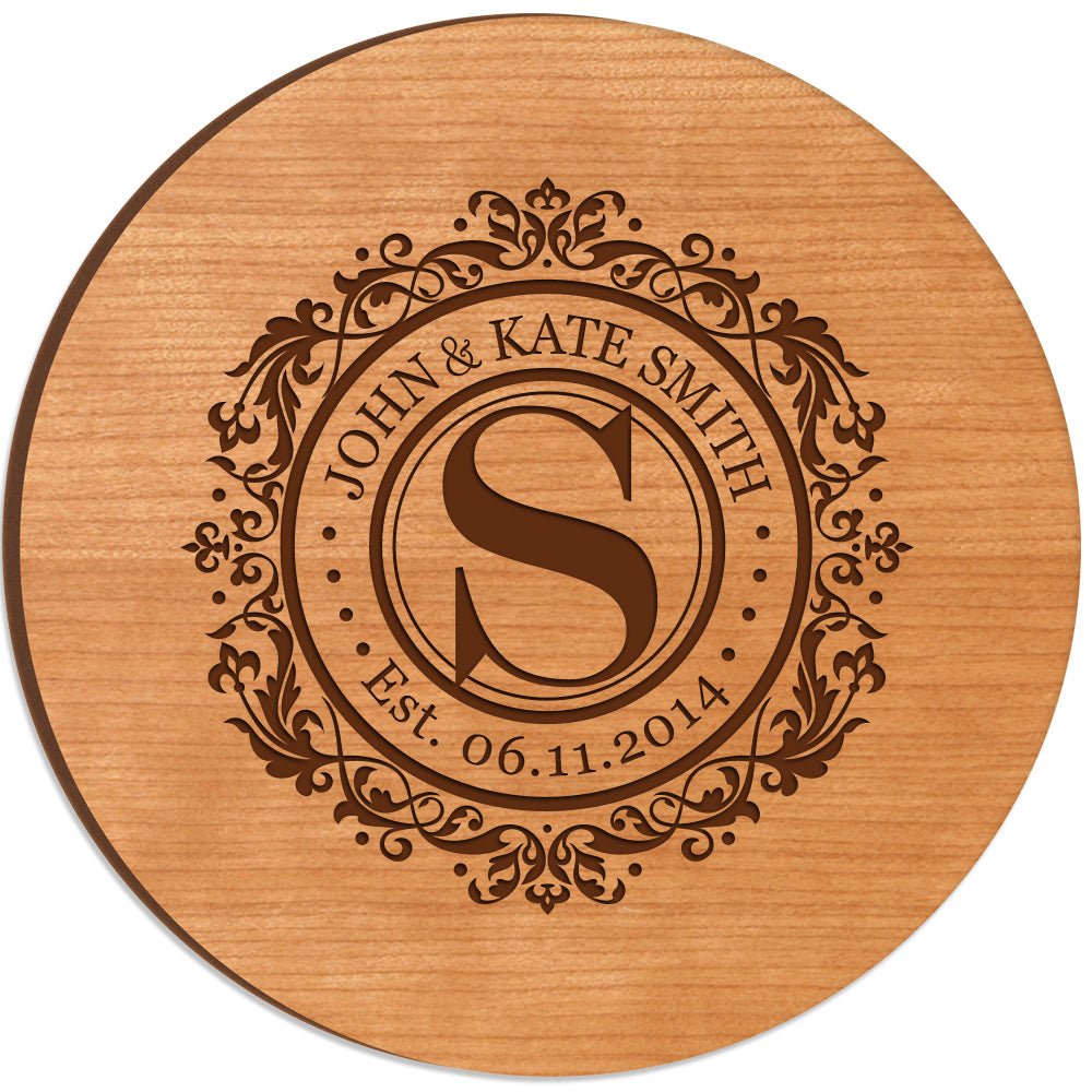 Personalized Lazy Susan Established Date - Monogram Design - LifeSong Milestones