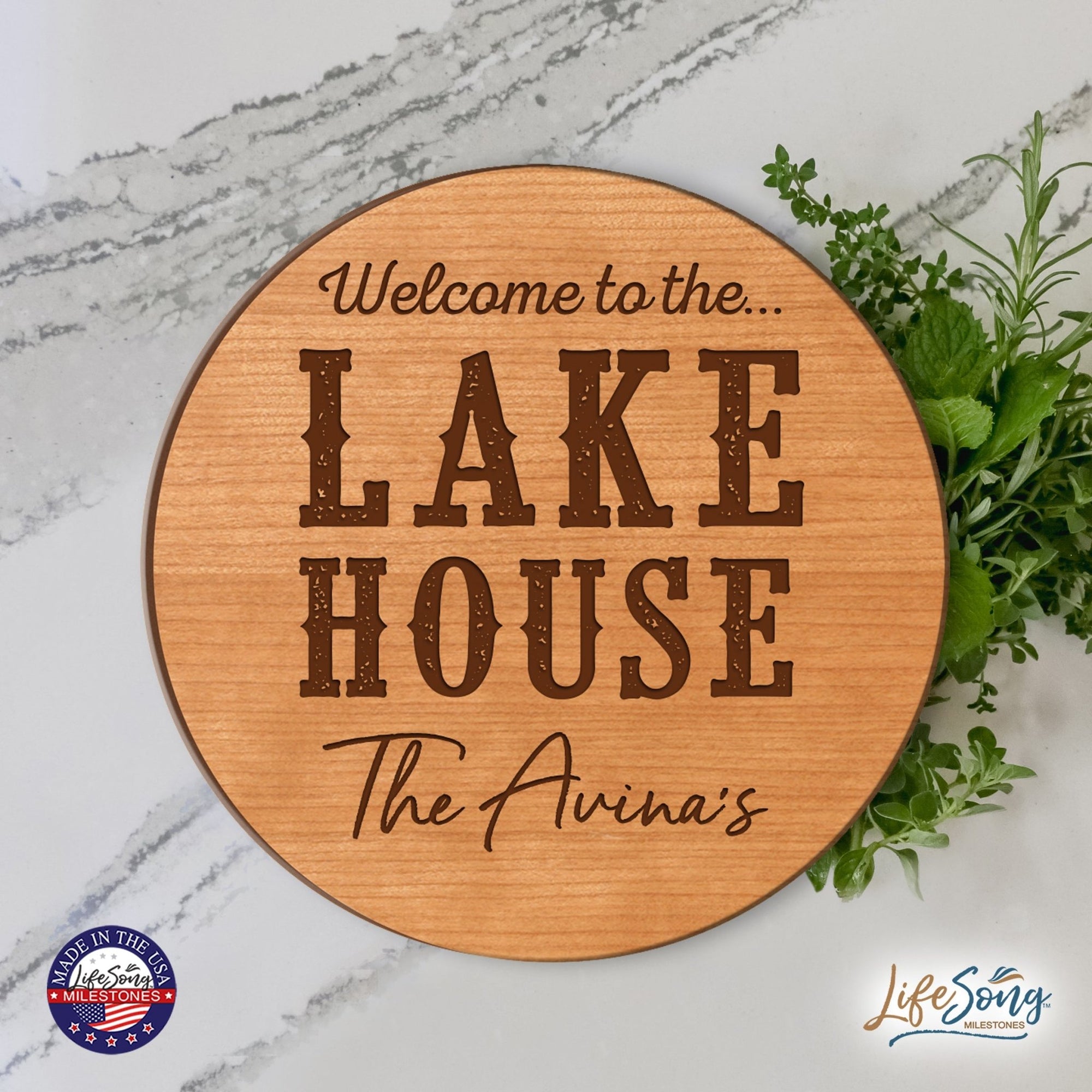 Personalized Lazy Susan Life Is Best At The Lake - LifeSong Milestones