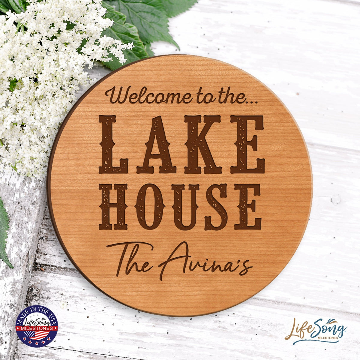 Personalized Lazy Susan Life Is Best At The Lake - LifeSong Milestones