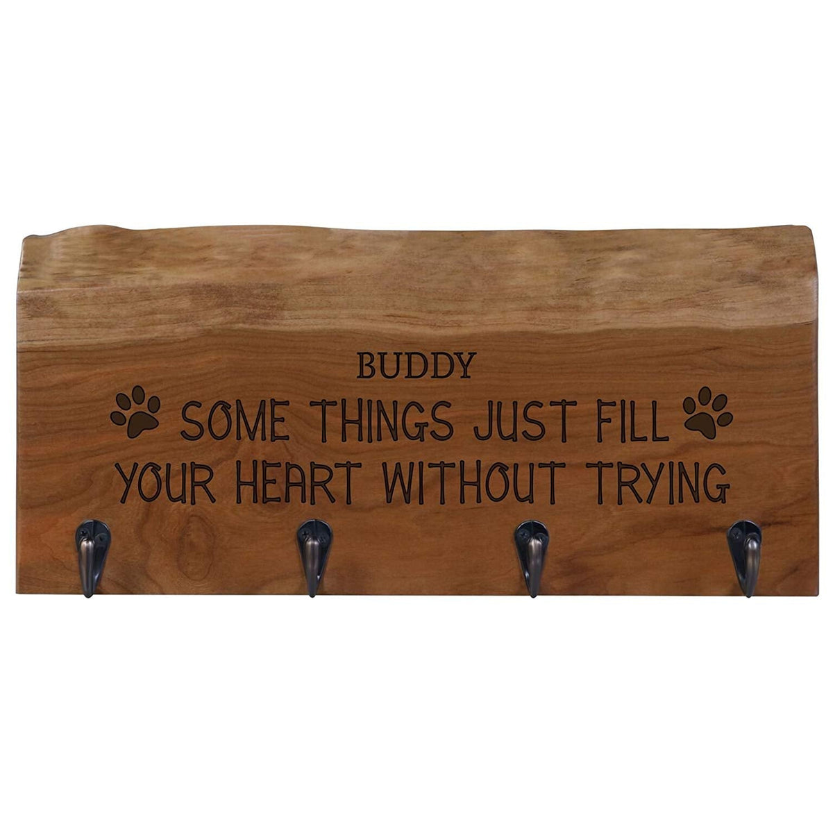 Personalized Live Edge Storage Racks - Cherry - LifeSong Milestones