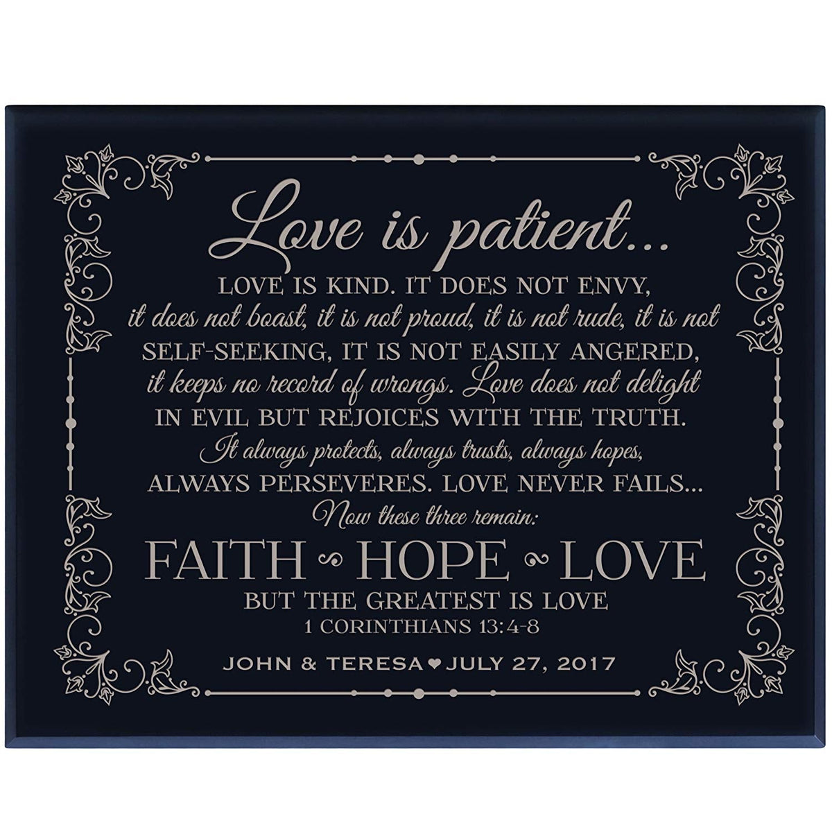 Personalized Love Is Patient Wall Plaque - LifeSong Milestones