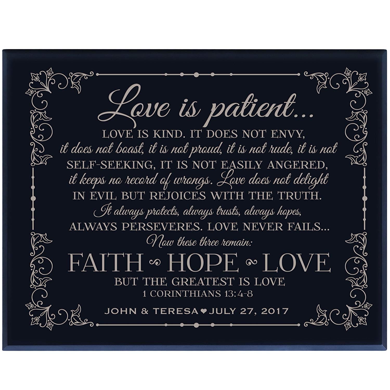 Personalized Love Is Patient Wall Plaque - LifeSong Milestones