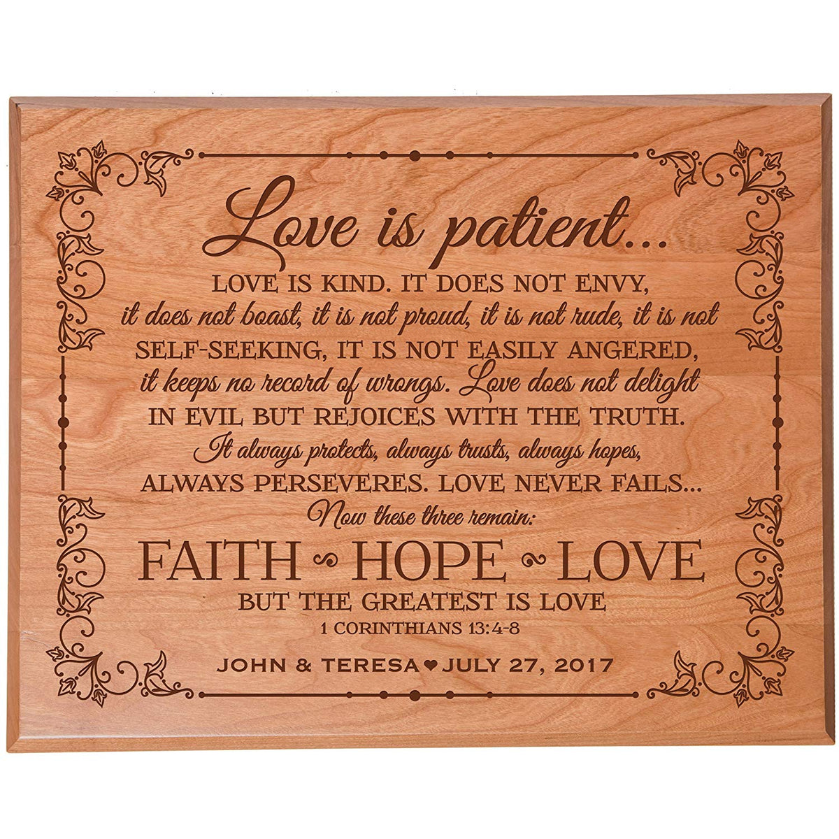 Personalized Love Is Patient Wall Plaque - LifeSong Milestones