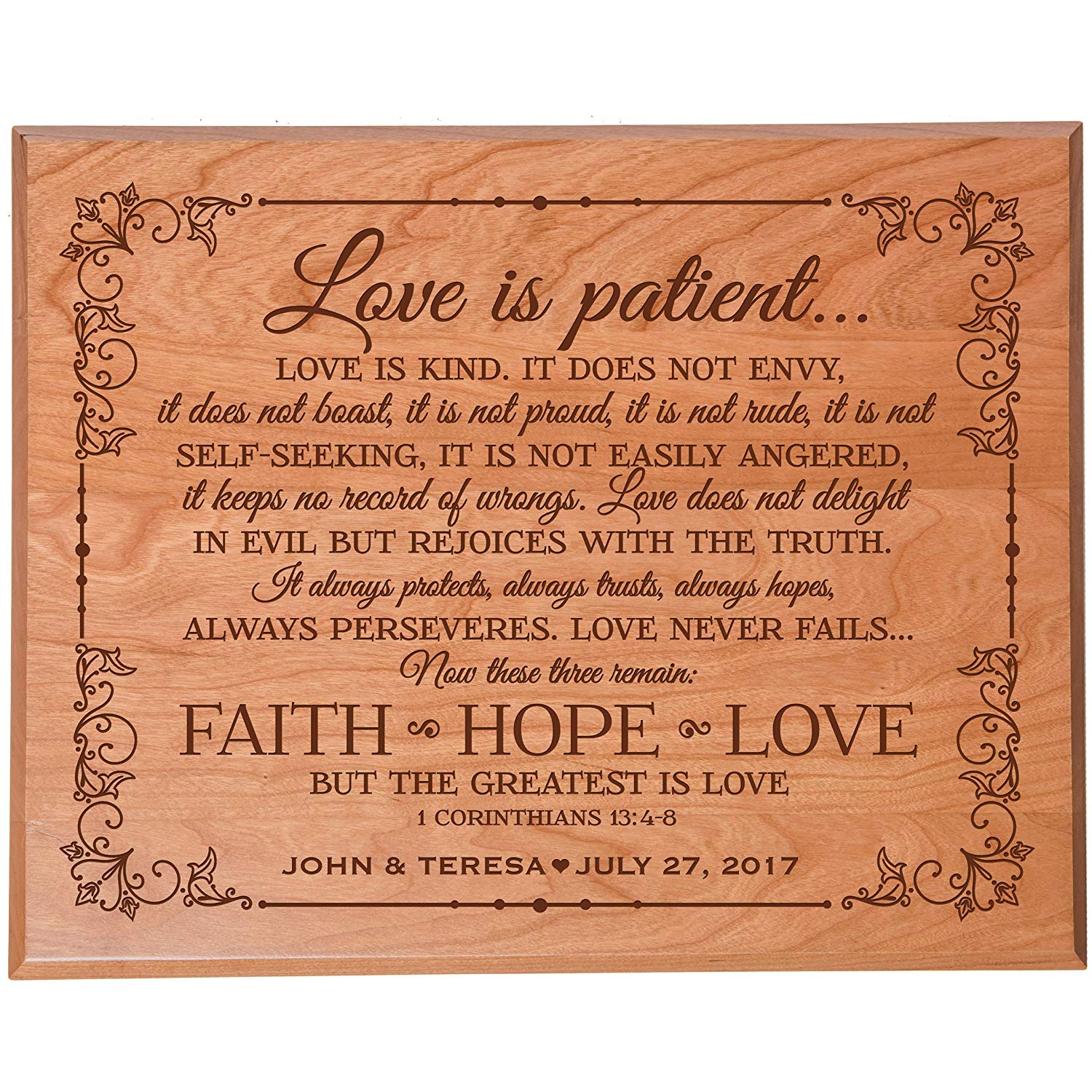 Personalized Love Is Patient Wall Plaque - LifeSong Milestones
