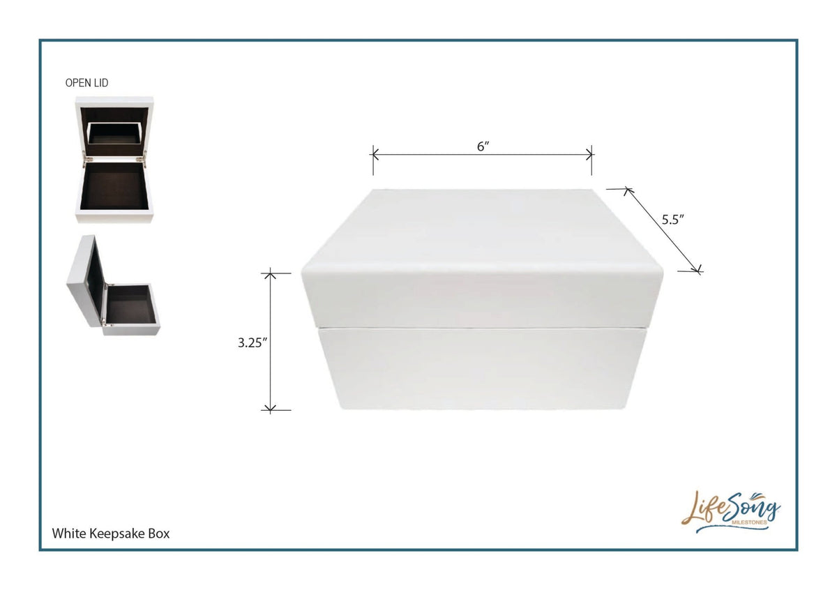 Personalized Memorable Sister’s White Keepsake Box 6x5.5 with inspiring verse - No Better Friend - LifeSong Milestones