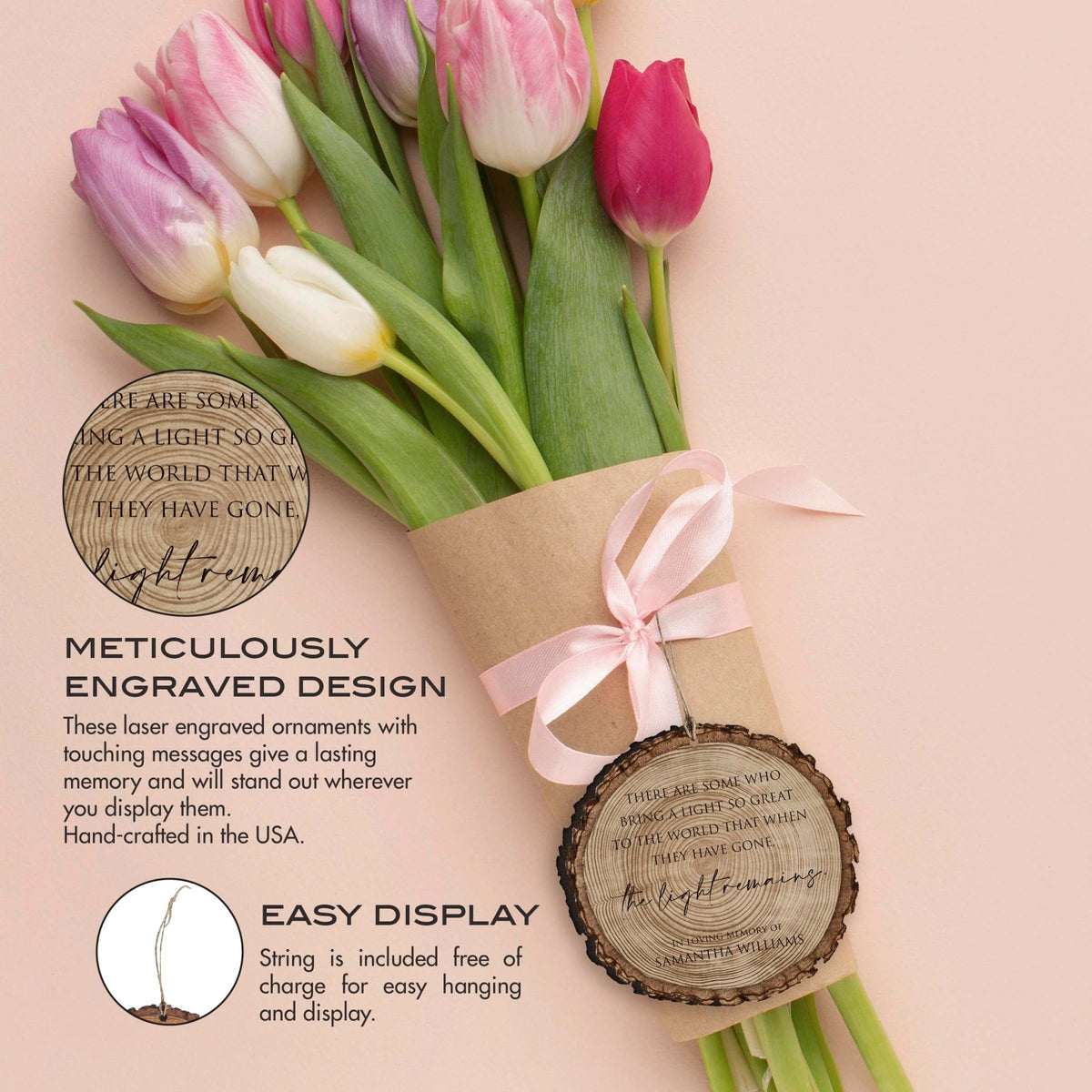 Personalized Memorial Barky Ornaments Bereavement Sympathy Keepsake For The Loss Of A Loved One - There Are Some Who Bring The Light - LifeSong Milestones