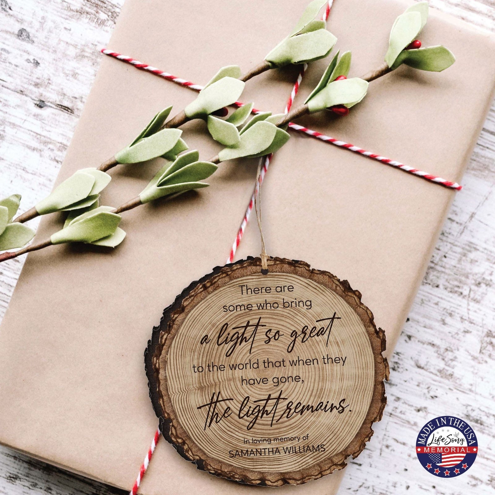 Personalized Memorial Barky Ornaments Bereavement Sympathy Keepsake For The Loss Of A Loved One - There Are Some Who Bring The Light - LifeSong Milestones