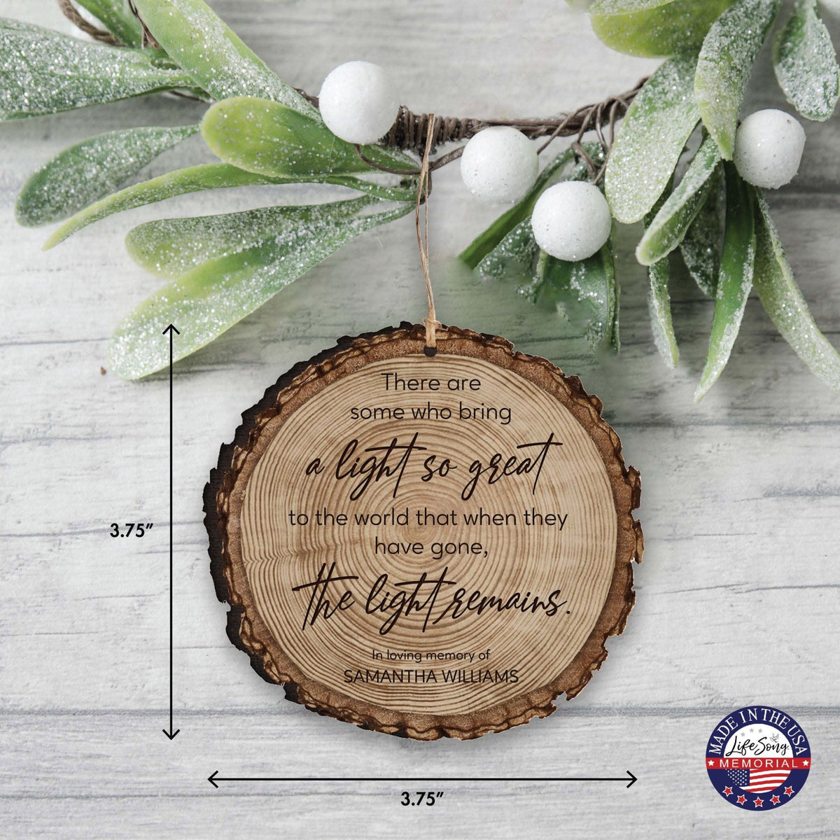 Personalized Memorial Barky Ornaments Bereavement Sympathy Keepsake For The Loss Of A Loved One - There Are Some Who Bring The Light - LifeSong Milestones