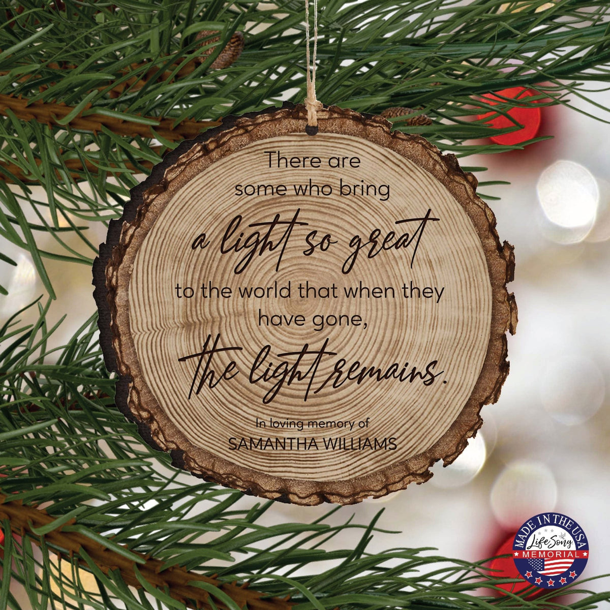 Personalized Memorial Barky Ornaments Bereavement Sympathy Keepsake For The Loss Of A Loved One - There Are Some Who Bring The Light - LifeSong Milestones