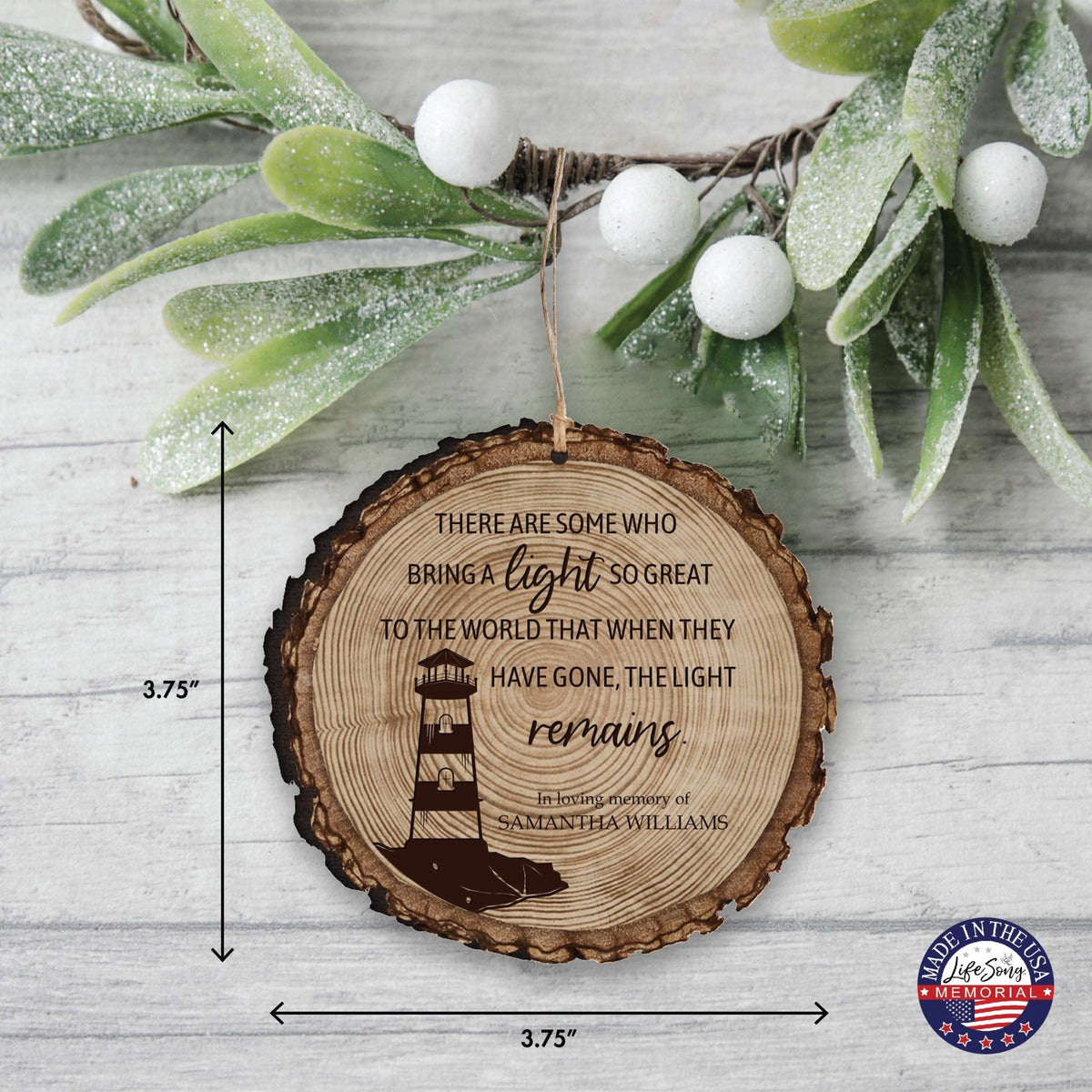 Personalized Memorial Barky Ornaments Bereavement Sympathy Keepsake For The Loss Of A Loved One - There Are Some Who Bring The Light - LifeSong Milestones