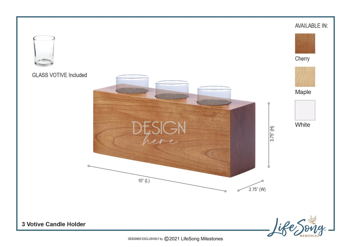 Personalized Memorial Candle Holder - In Loving Memory - LifeSong Milestones