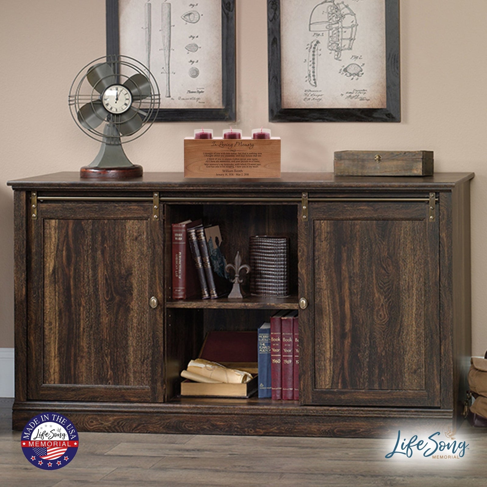 Personalized Memorial Candle Holder - In Loving Memory - LifeSong Milestones