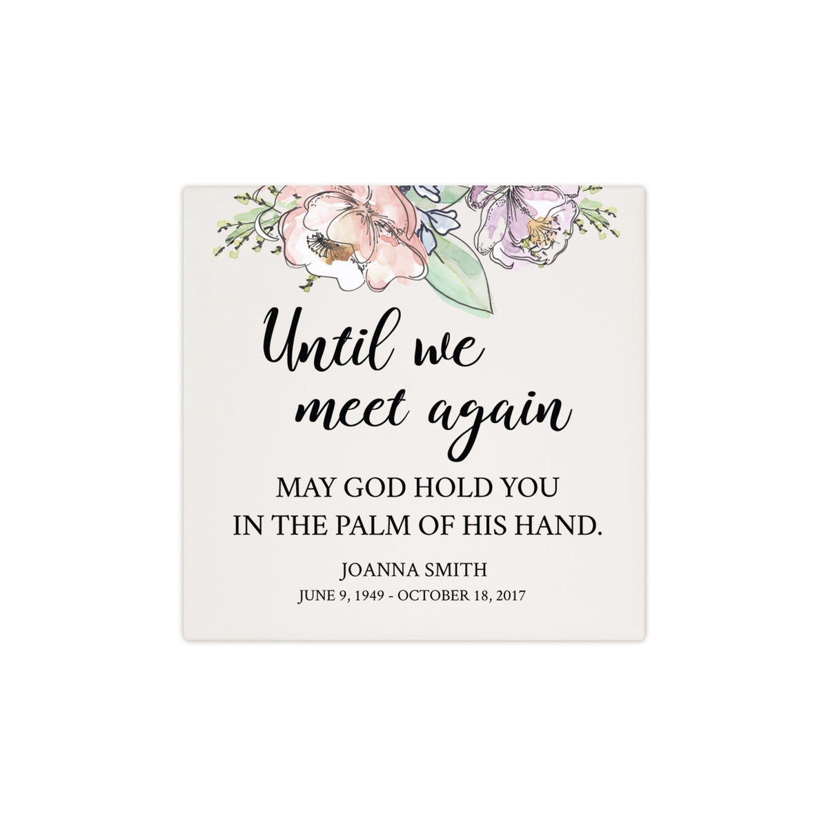 Personalized Memorial Ceramic Trivet for Home Decor - LifeSong Milestones