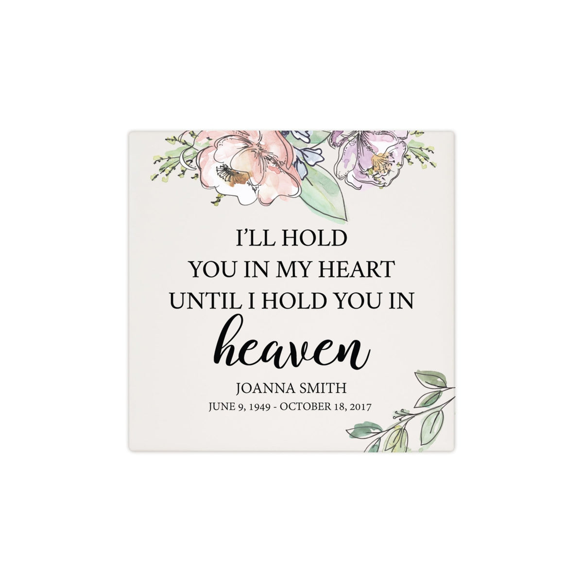 Personalized Memorial Ceramic Trivet for Home Decor - LifeSong Milestones