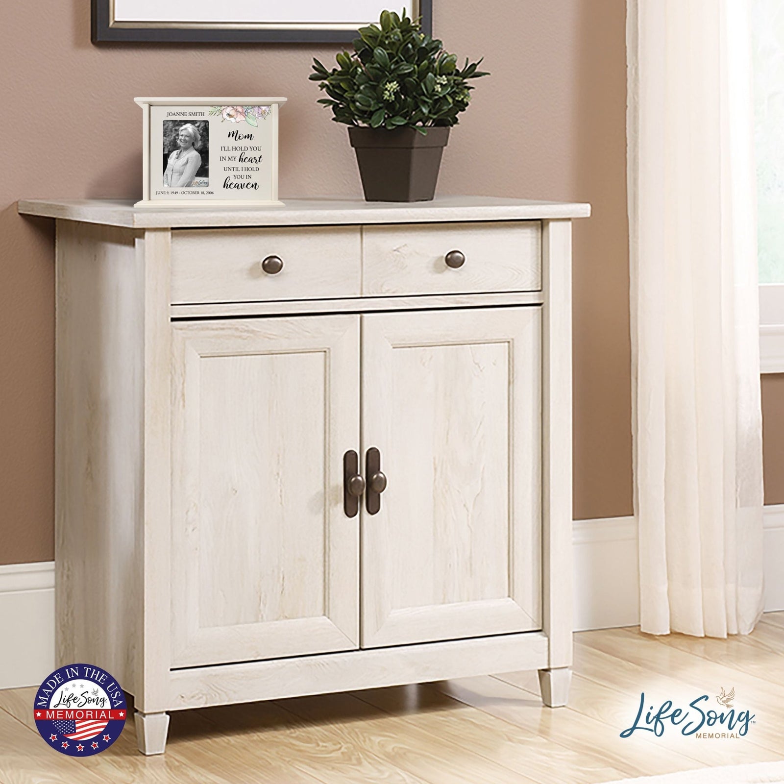 Personalized Engraved Photo Cremation Urn Box Memorial Gift