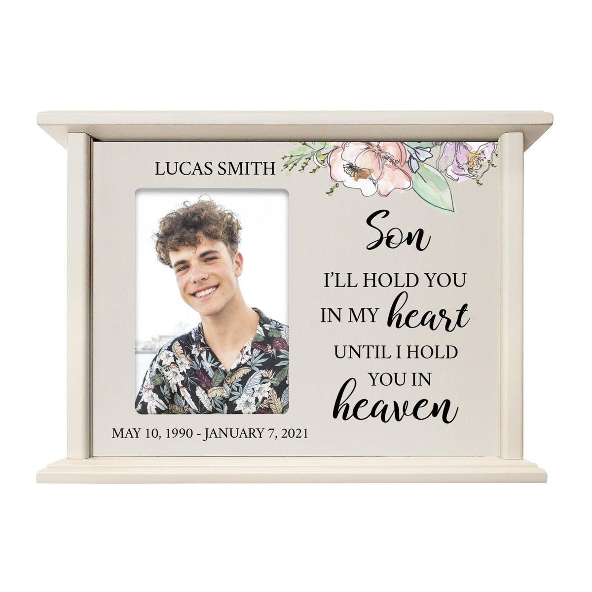 Personalized Wooden urns for Son