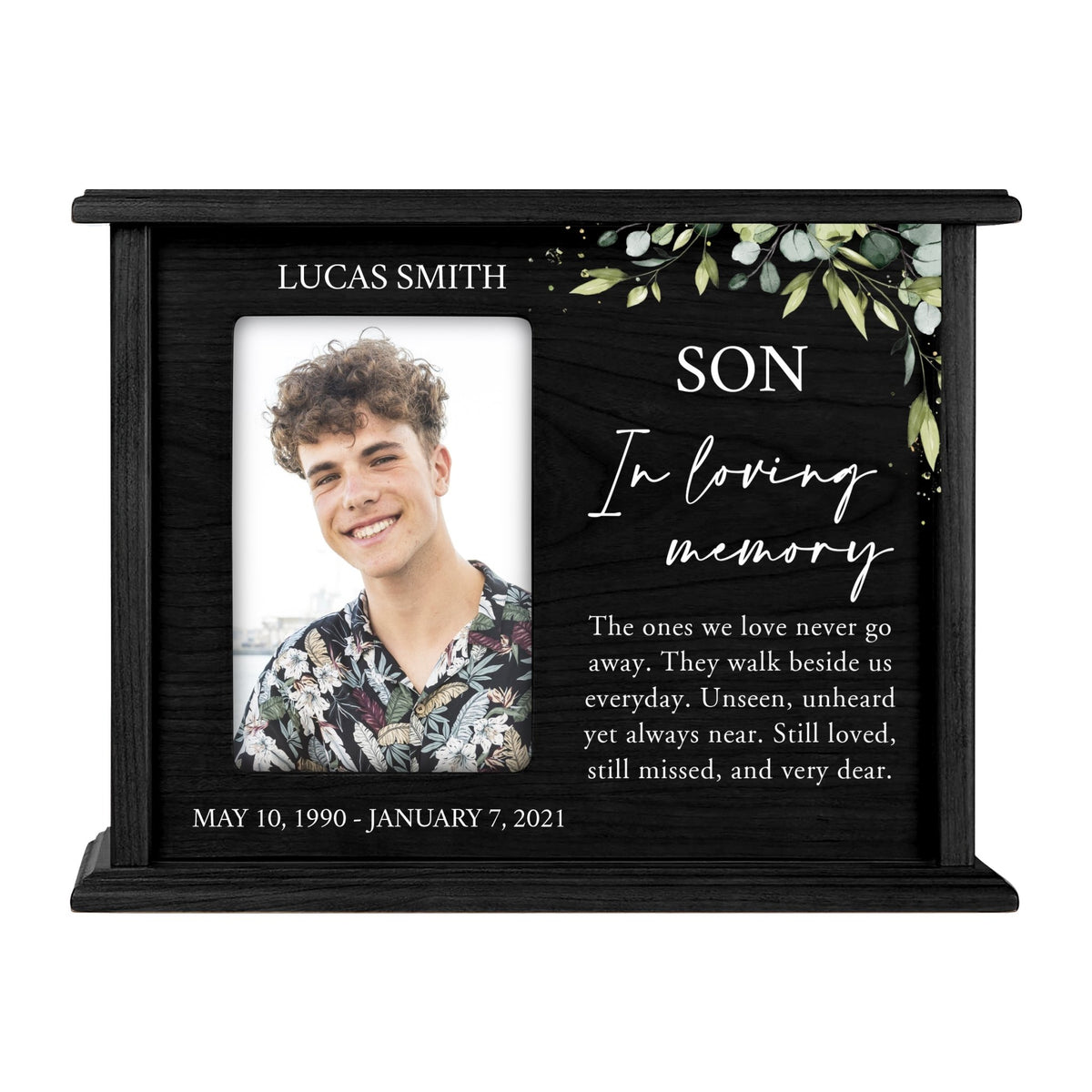 Personalized Wooden urns for Son