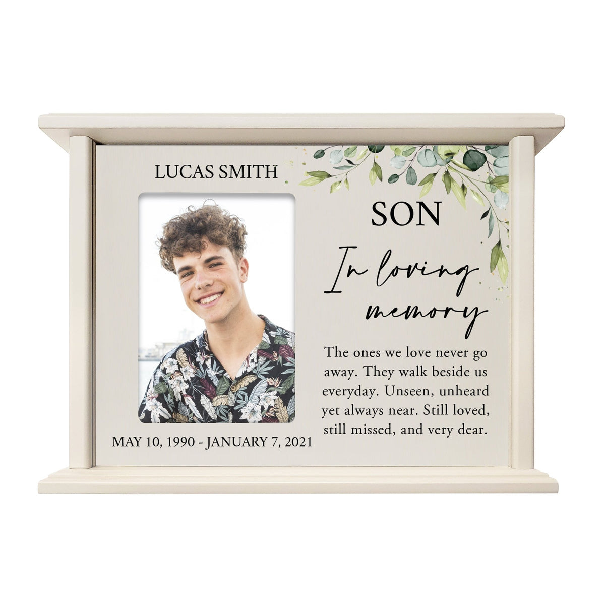 Personalized Wooden urns for son