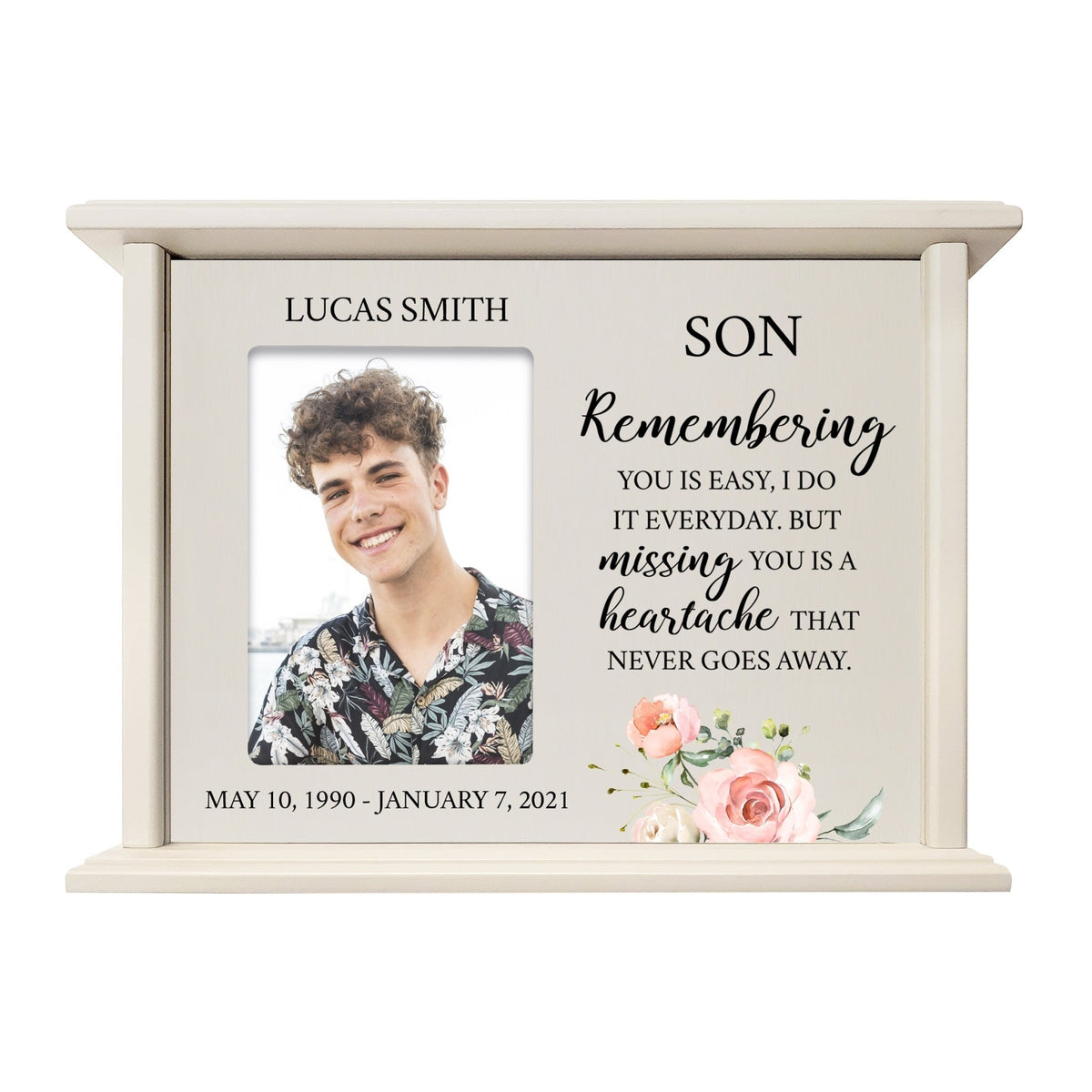 Personalized Wooden urns for son