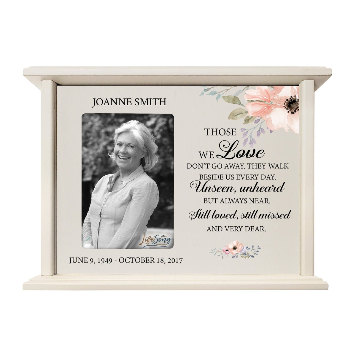 Personalized Engraved Photo Cremation Urn Box Memorial Gift