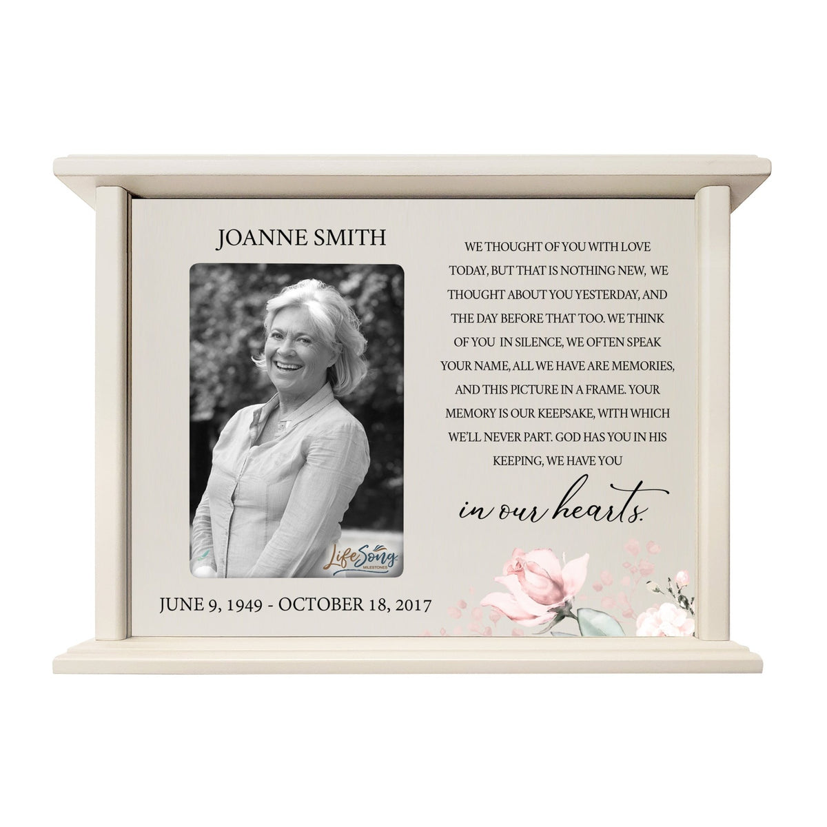 Unique cremation urn box for human ashes