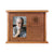 Personalized Memorial Cremation Wooden Urn Box with 4x6 Photo holds 200 cu in May The Road Rise - LifeSong Milestones